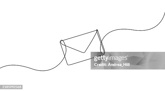 Envelope Continuous Line Drawing with an Editable Stroke and Copy Space Envelope Continuous Line Drawing with an Editable Stroke and Copy Space