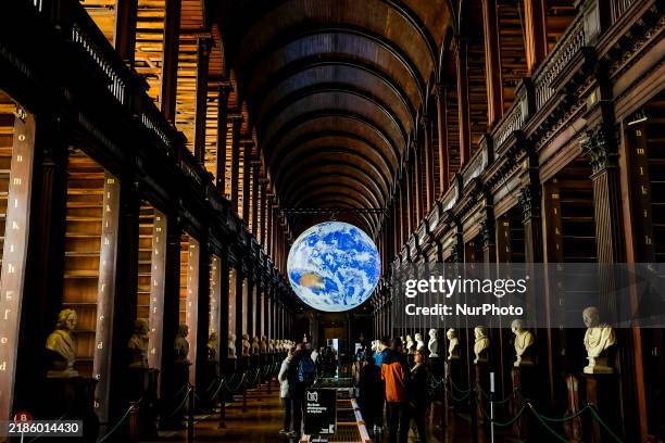 General view of Trinity College Library in Dublin, Ireland, on November 2024