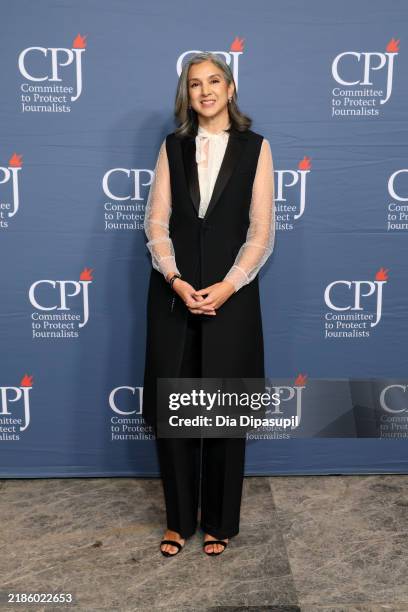 Radhika Jones attends the 2024 CPJ International Press Freedom Awards at The Glasshouse on November 21, 2024 in New York City.