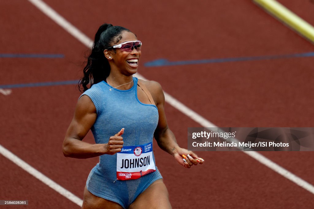 Lay Lay Johnson Alaysha Johnson of More Sports MG competes in the semi-finals of the ...