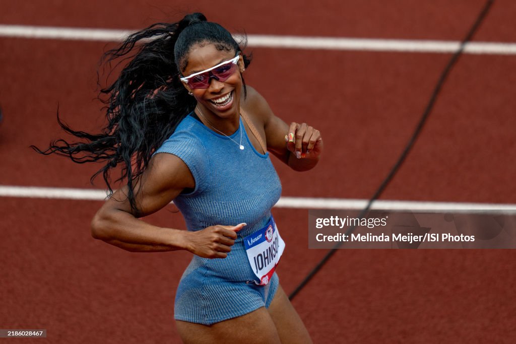Lay Lay Johnson Alaysha Johnson of More Sports MG competes in the semi-finals of the ...