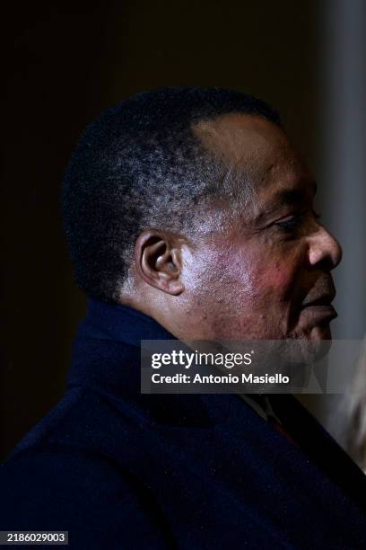 Congolese President Denis Sassou N'Guesso meets with the Italian Prime Minister Giorgia Meloni before their meeting at Palazzo Chigi, on November 25,...
