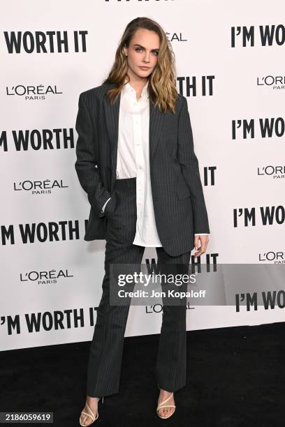 Cara Delevingne attends the 19th annual L'Oréal Paris Women of Worth Celebration at NeueHouse Hollywood on November 21, 2024 in Hollywood, California.