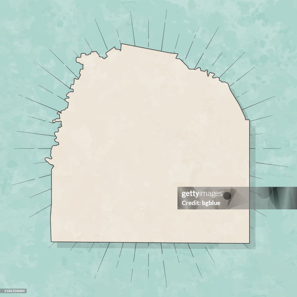 Franklin County, Tennessee. Map in retro vintage style - Old textured paper