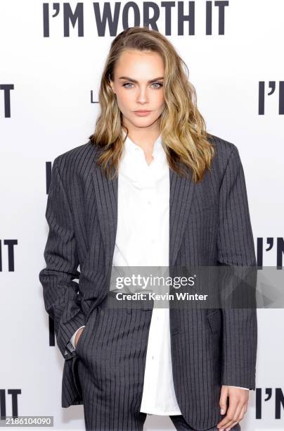 Cara Delevingne arrives the the 19th Annual L'Oréal Paris Women of Worth Celebration at NeueHouse Hollywood on November 21, 2024 in Hollywood,...
