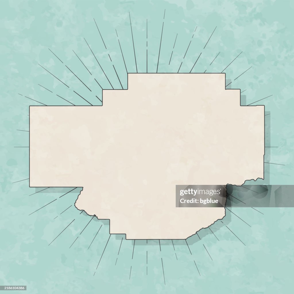 Chouteau County, Montana. Map in retro vintage style - Old textured paper