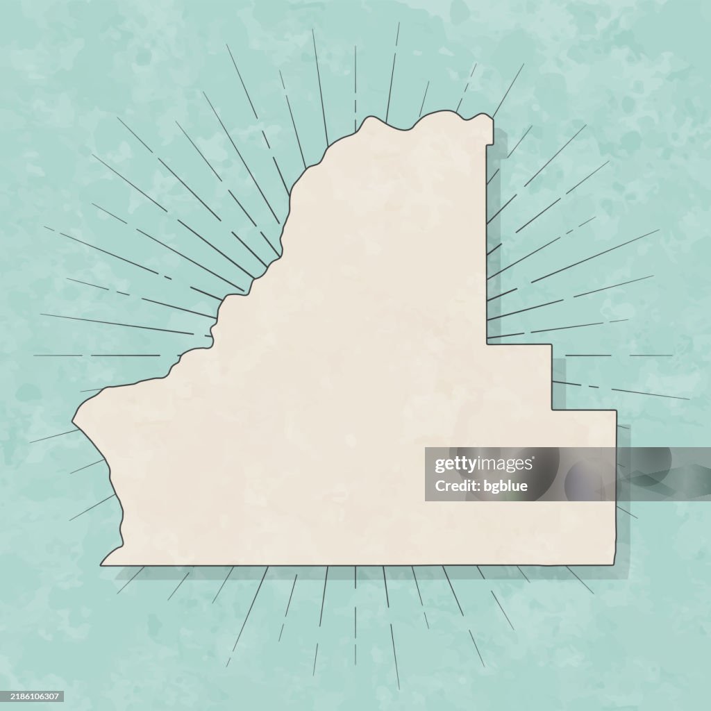 Walla Walla County, Washington. Map in retro vintage style - Old textured paper