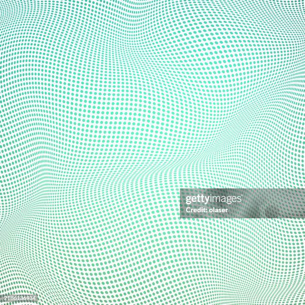 green dotted distorted 3d surface - water surface level stock illustrations