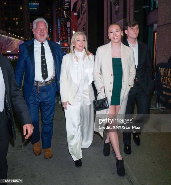 Glenn Beck, Tania Beck, Cheyenne Beck and Raphe Beck are seen on November 25, 2024 in New York City.