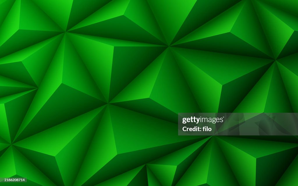 Green Prism Textured Background