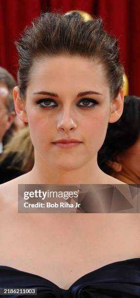 Actress Kristen Stewart on the red carpet at the 82nd annual Academy Awards, March 7, 2010 in Los Angeles, California.