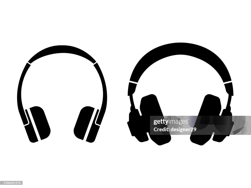 Headphones vector set
