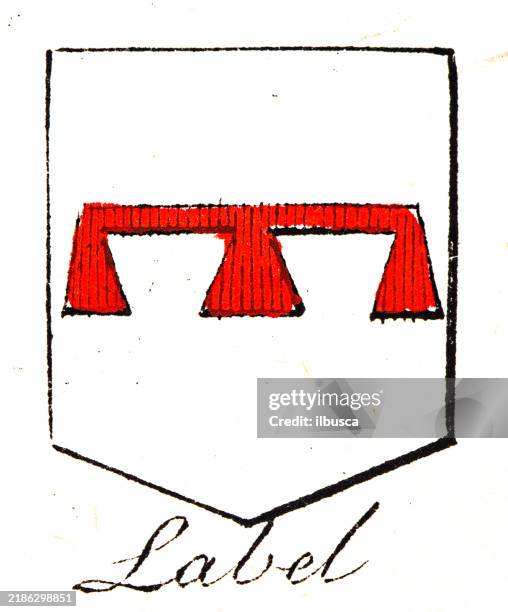 File Label Heraldry Heraldry Coat Of Arms Elements And Families Label High-Res Vector ...