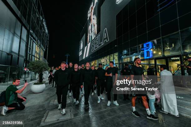 Newcastle United Players visit Boulevard city after the Newcastle United Training Session on November 17, 2024 in Riyadh, Saudi Arabia.