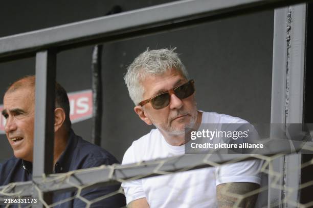 November 2024, Argentina, Rosario: Jorge Messi, father of Argentine soccer star Lionel Messi, watches Inter Miami's game against Peñarol from...