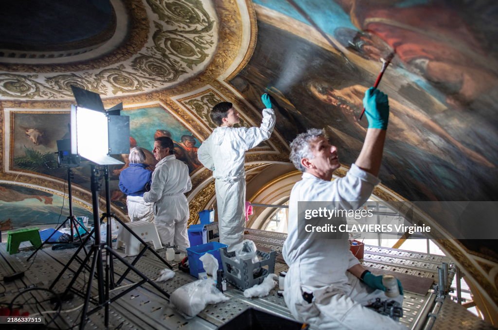 Restoration of Delacroix's frescoes at the Palais-Bourbon