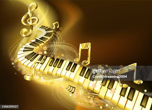 illustrations, cliparts, dessins animés et icônes de célébration de la nuit de la musique au piano - clavier de piano