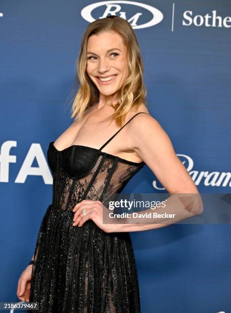 Katee Sackhoff attends amfAR Las Vegas at Wynn Las Vegas on November 22, 2024 in Las Vegas, Nevada.