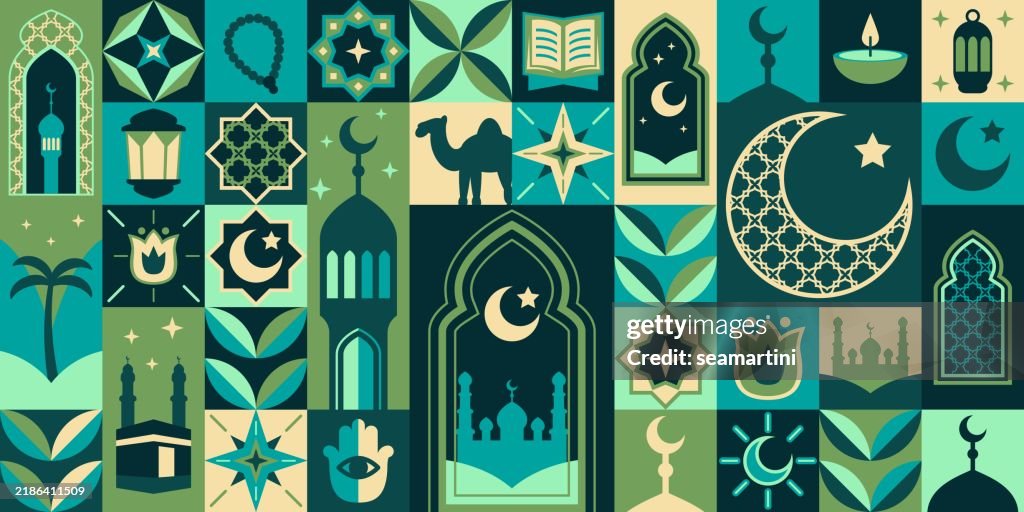 Islamic Pattern Ramdahan Islamic Ramadan Geometric Pattern Background High-Res Vector Graphic ...