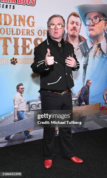 Actor Max Smith attends the Los Angeles premiere of "Standing On The Shoulders Of Kitties" at DGA Theater Complex on November 22, 2024 in Los...