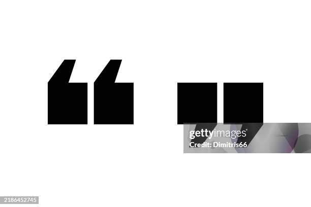 quotation marks symbol - speech marks stock illustrations