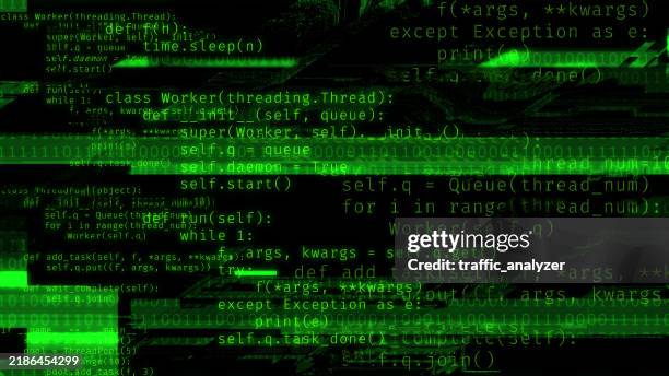 green glitch code background - vulnerability stock illustrations