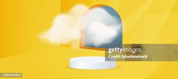 3d background products minimal podium scene with the geometric platform. - exhibit hall stock illustrations