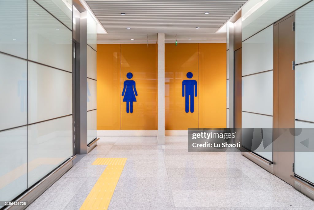 Clean and hygienic toilets in international airports.