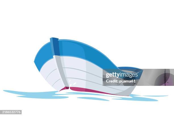 illustrations, cliparts, dessins animés et icônes de bateau de pêche - bateau de plaisance