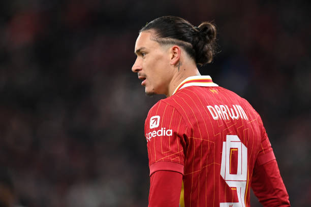 Liverpool's Darwin Nunez looks on during the UEFA Champions League 2024/25 League Phase MD5 match between Liverpool FC and Real Madrid C.F. At...