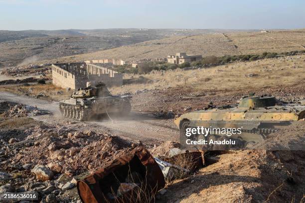 Clashes erupt between the Bashar al-Assad regime and the opposition armed group Hayat Tahrir al-Sham in the rural areas of Aleppo province in...