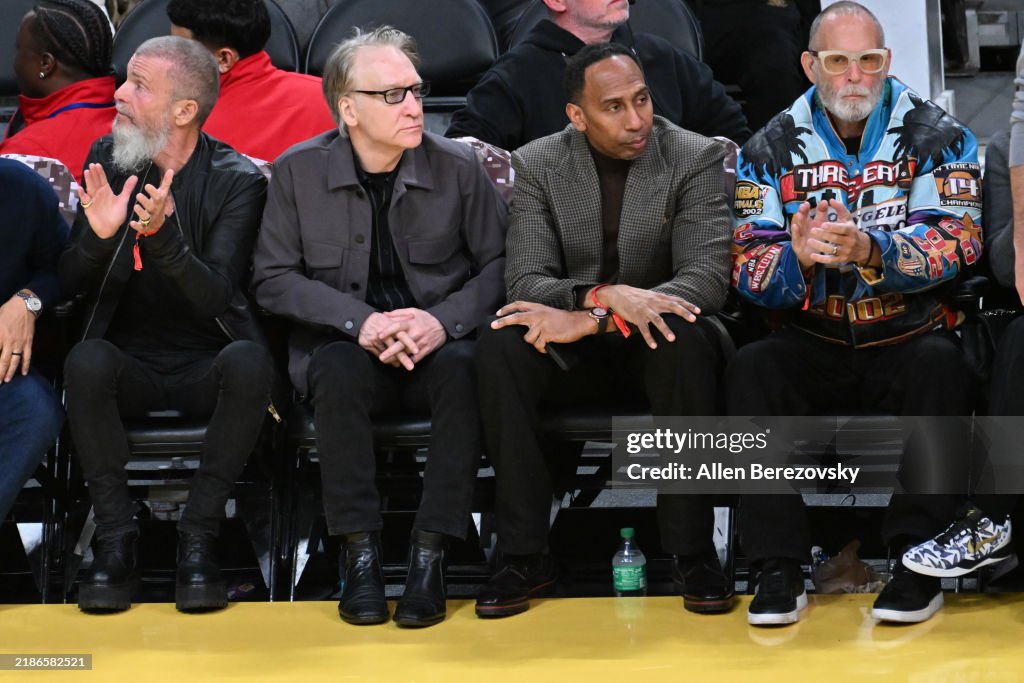 Celebrities At The Los Angeles Lakers Game