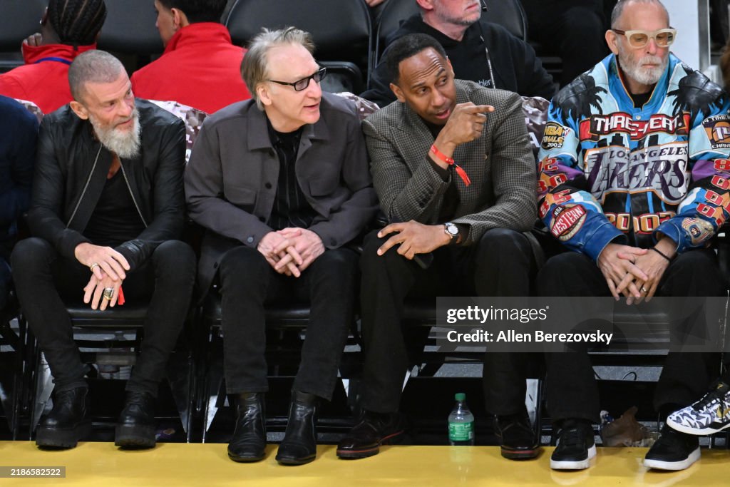 Celebrities At The Los Angeles Lakers Game