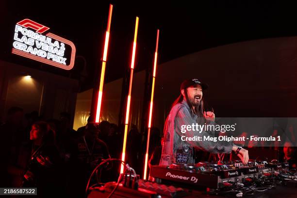 Steve Aoki performs during the F1 Grand Prix of Las Vegas on November 23, 2024 in Las Vegas, Nevada.