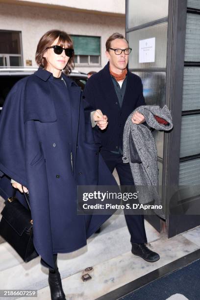 Sophie Hunter and Benedict Cumberbatch attend the match between Como 1907 and Fiorentina at Giuseppe Sinigaglia Stadium on November 24, 2024 in Como,...