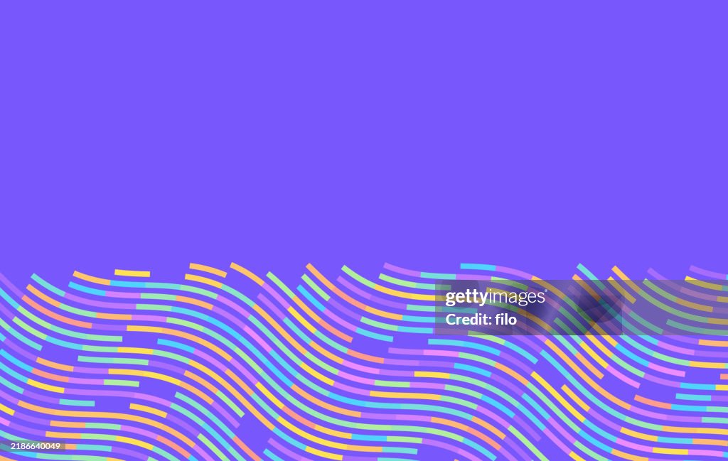 Wave Line Abstract Pastel Colors Background