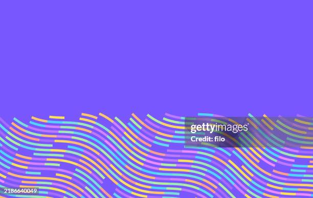 wave line abstract pastel colors background - femininity stock illustrations