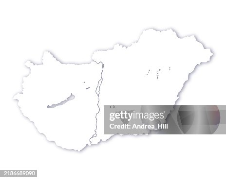 Hungary Map with a Soft Drop Shadow Vector Map Hungary Map with a Soft Drop Shadow Vector Map