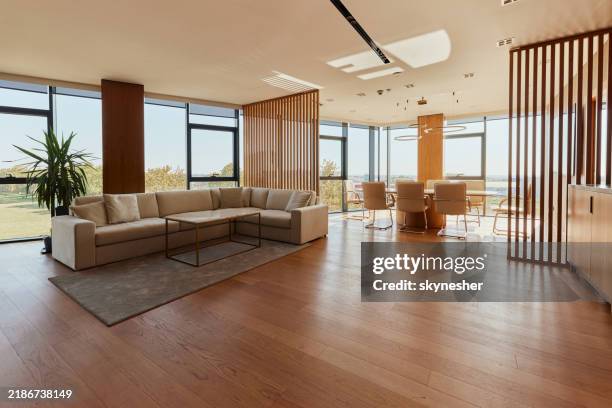 modern office. - parquet floor stock pictures, royalty-free photos & images