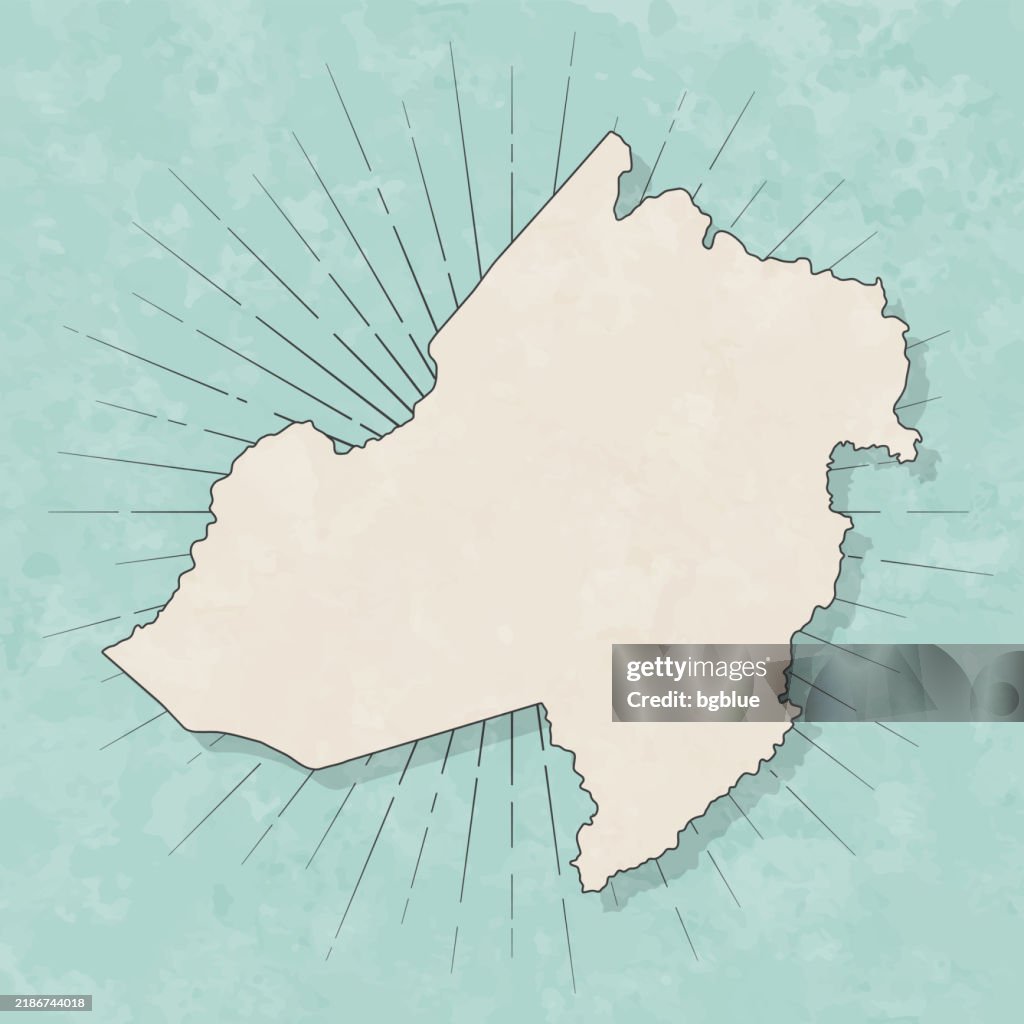 Morris County, New Jersey. Map in retro vintage style - Old textured paper