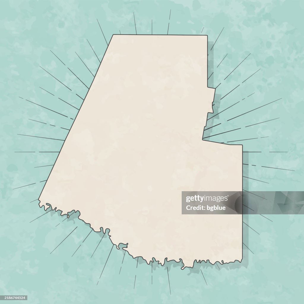 Hidalgo County, Texas. Map in retro vintage style - Old textured paper
