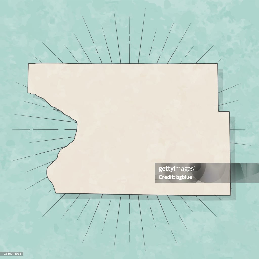 Madison County, Illinois. Map in retro vintage style - Old textured paper