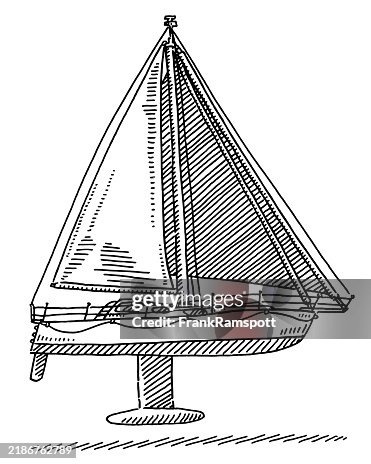 Sailing Boat Side View Drawing High-Res Vector Graphic - Getty Images