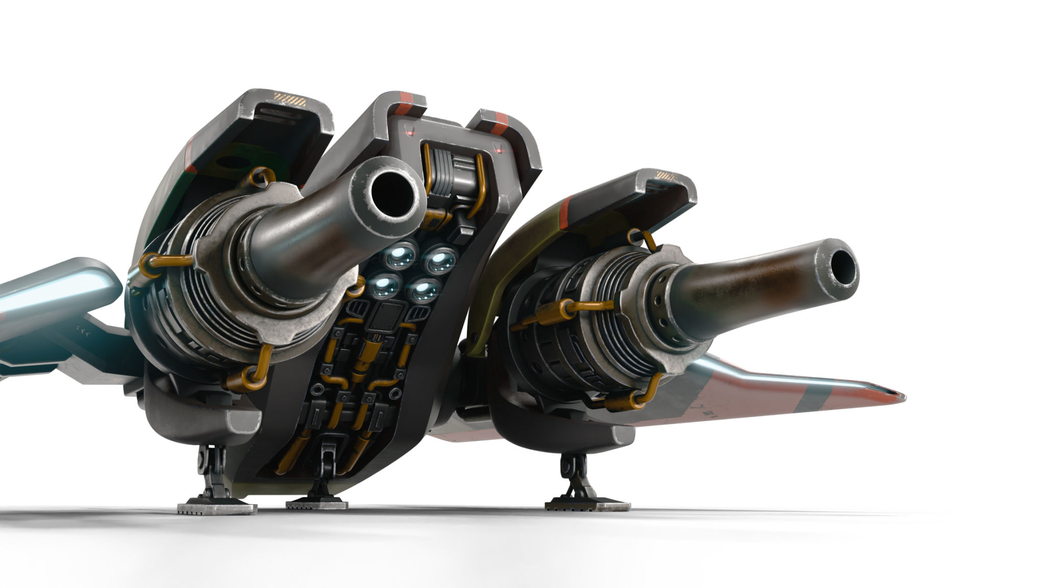 3d render assault fighter, gunship, scratched gray metal, turbines. 3d render assault fighter, gunship, scratched gray metal, turbines.