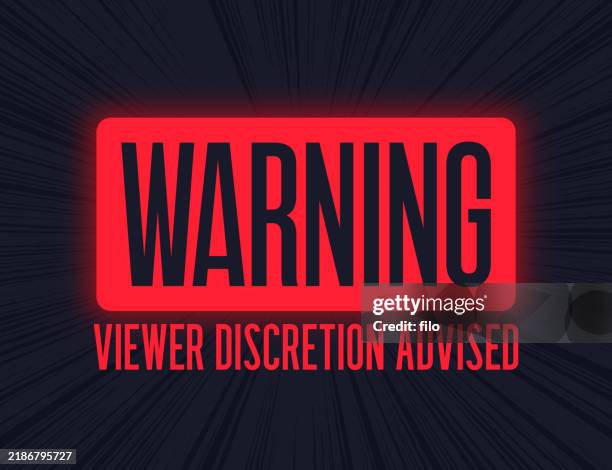 Warning Viewer Discretion Advised Disclaimer Message Background High ...