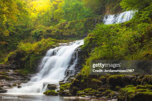waterfall in brecon beacons - waterfall stock pictures, royalty-free photos & images