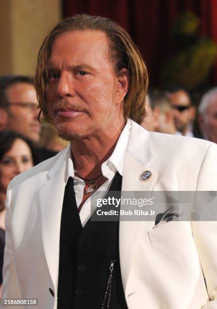 Actor Rourke Actor Mickey Rourke on the red carpet at the Academy Awards, February ...