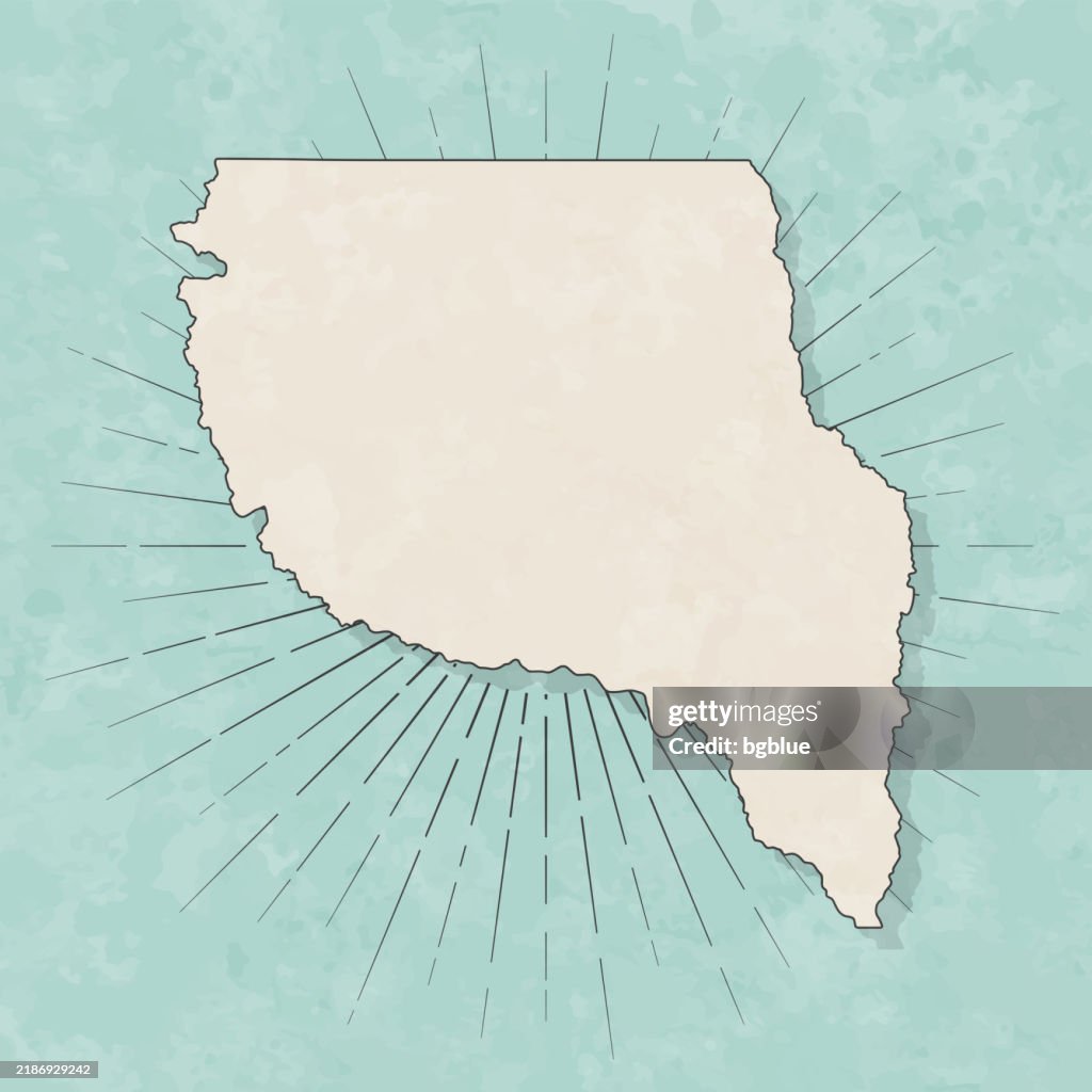 Nacogdoches County, Texas. Map in retro vintage style - Old textured paper