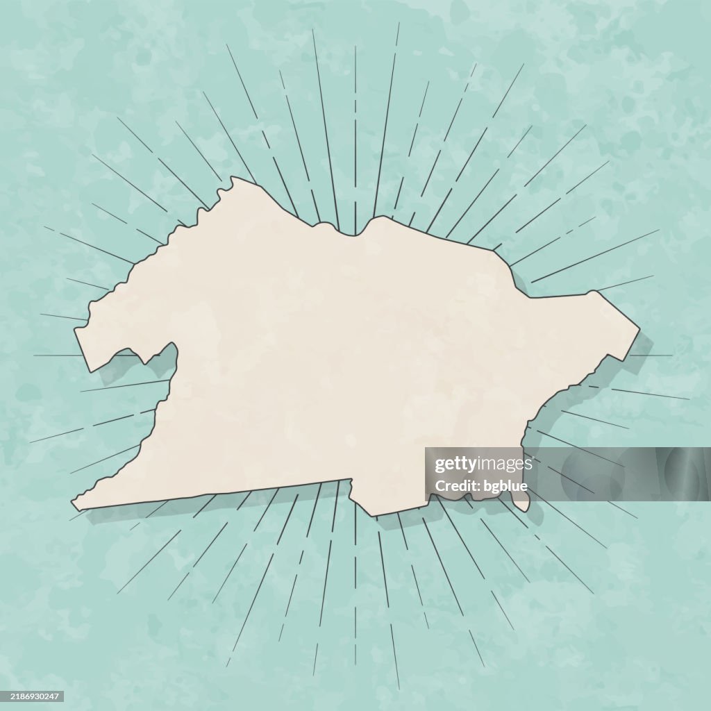Union County, New Jersey. Map in retro vintage style - Old textured paper