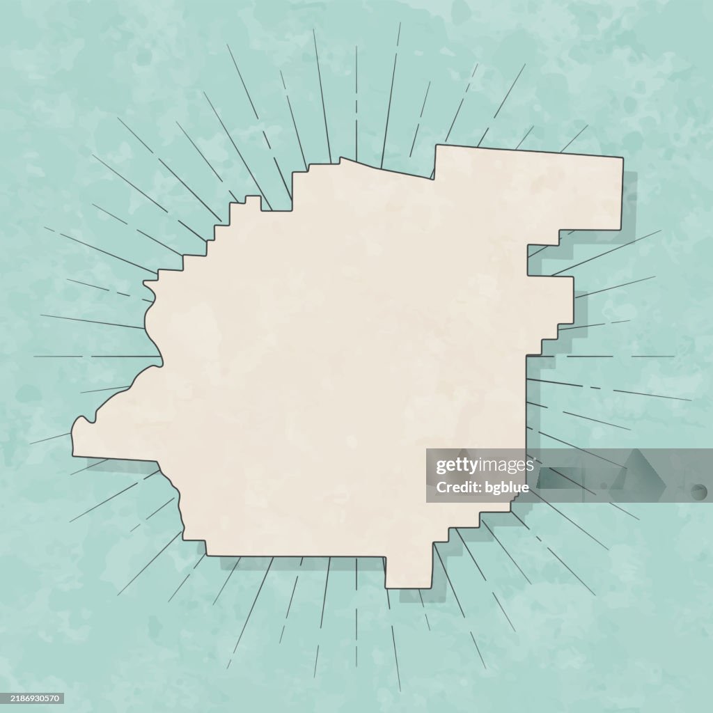 Calhoun County, Alabama. Map in retro vintage style - Old textured paper